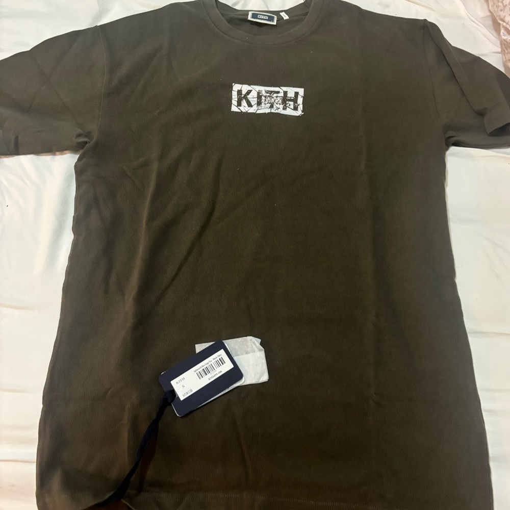 NEW Kith Splintered Box Logo - Black Olive - Sz Small